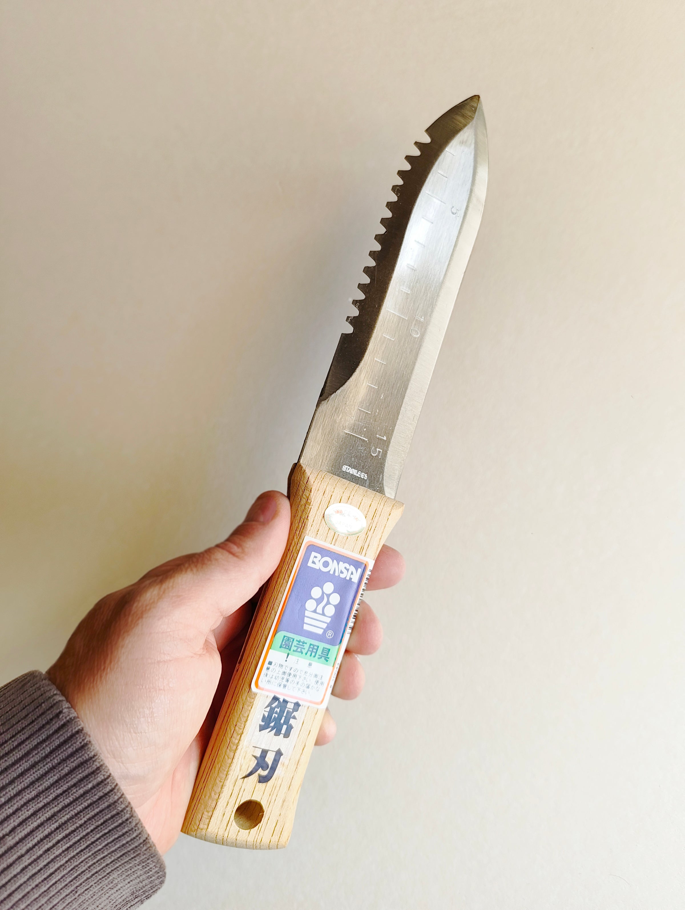 Couteau de jardinage japonais "Hori hori" INOX