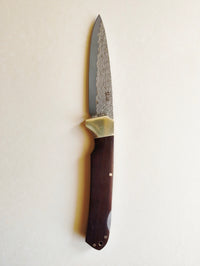 Couteau de chasse japonais pliant "Kogatana" damassé 90mm "Takeshi Saji"