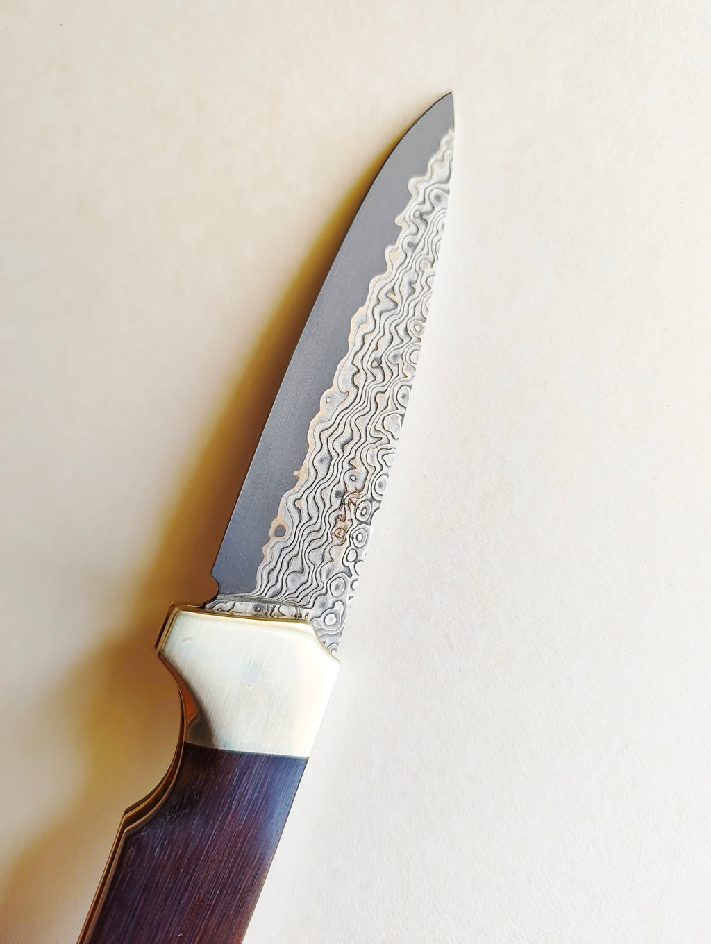 Couteau de chasse japonais pliant "Kogatana" damassé 90mm "Takeshi Saji"