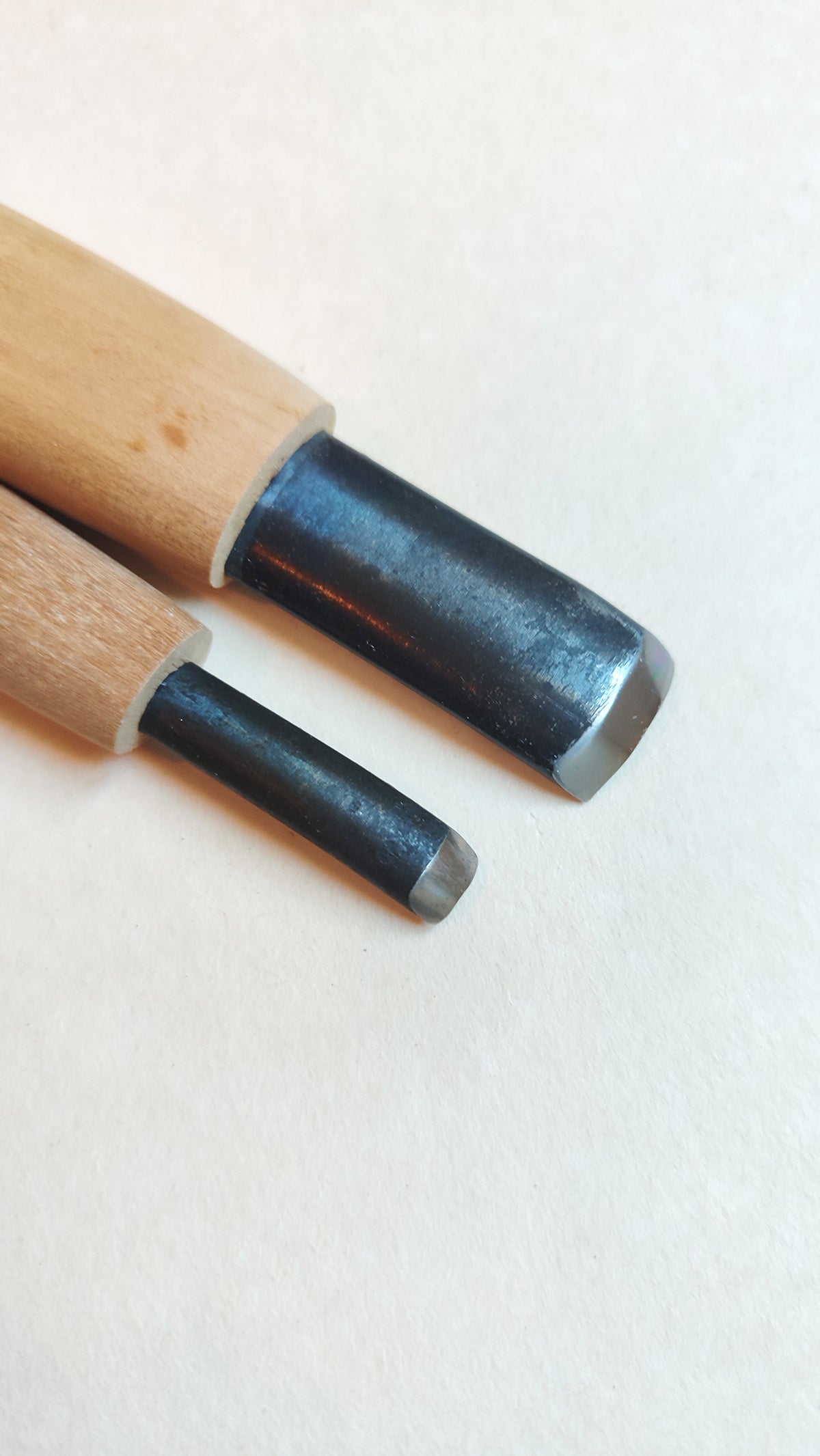 Duo de gouges japonaises de gravure sur bois "Chokokuto" 7,5 & 18mm