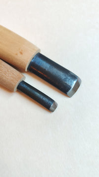 Duo de gouges japonaises de gravure sur bois "Chokokuto" 7,5 & 18mm