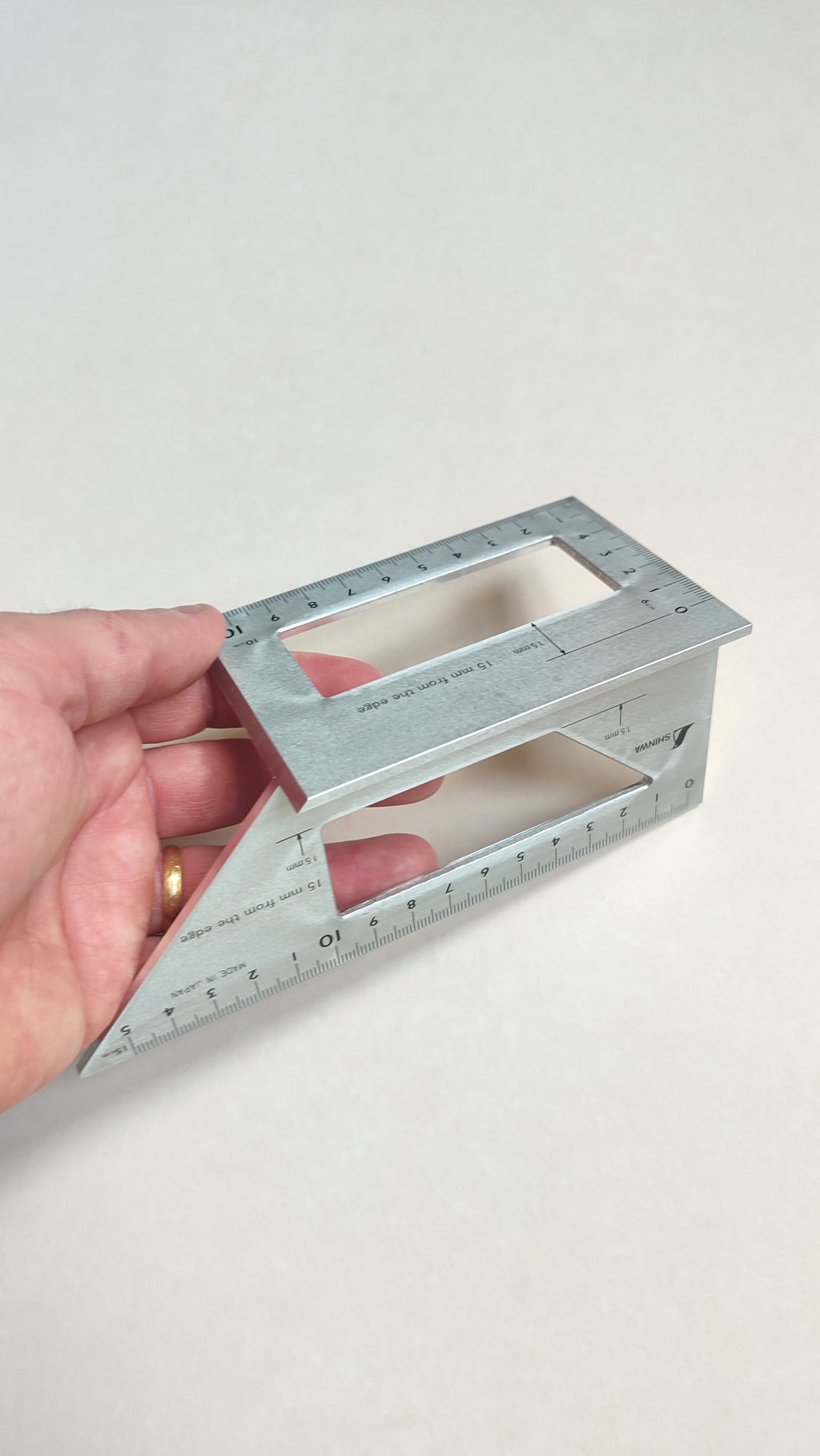 Équerre 3D japonaise 60mm "Shinwa" 45°