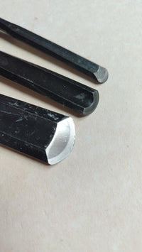 Trio de gouges japonaises "Sotomaru Nomi" 9, 15, 24mm "Mitsuhiro"