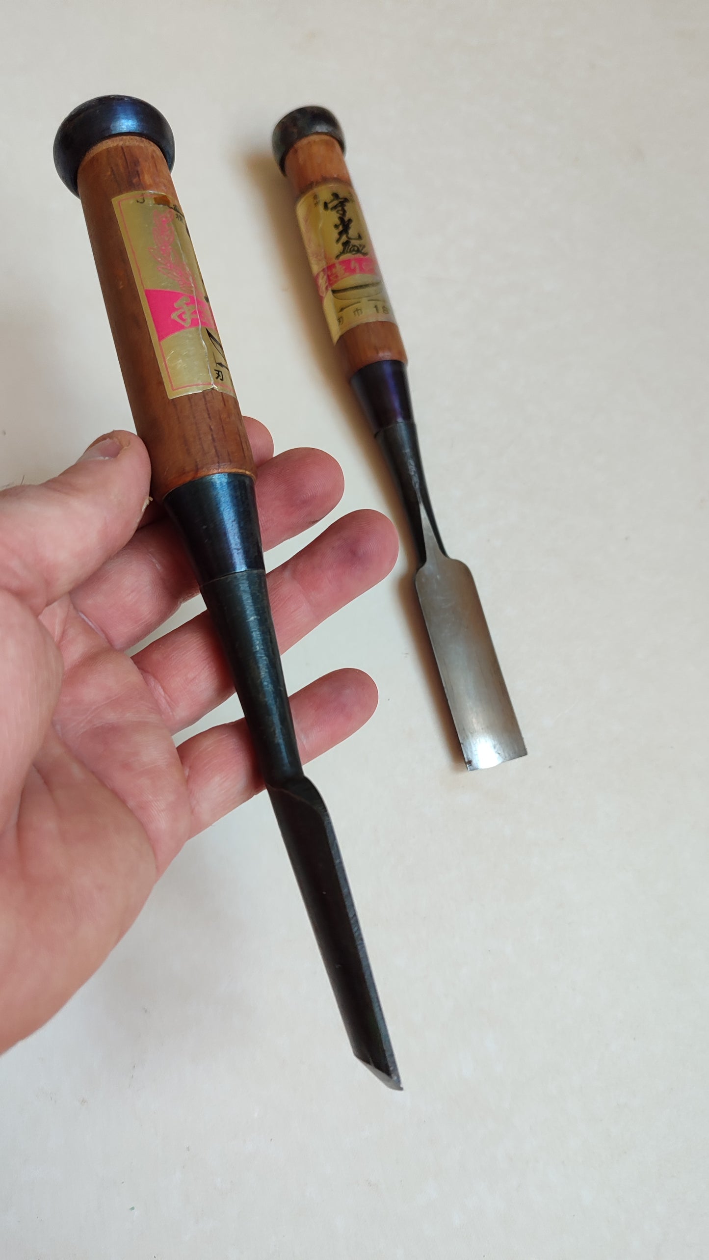 Duo de gouges japonaises "Uchimaru nomi" 18 & 24mm