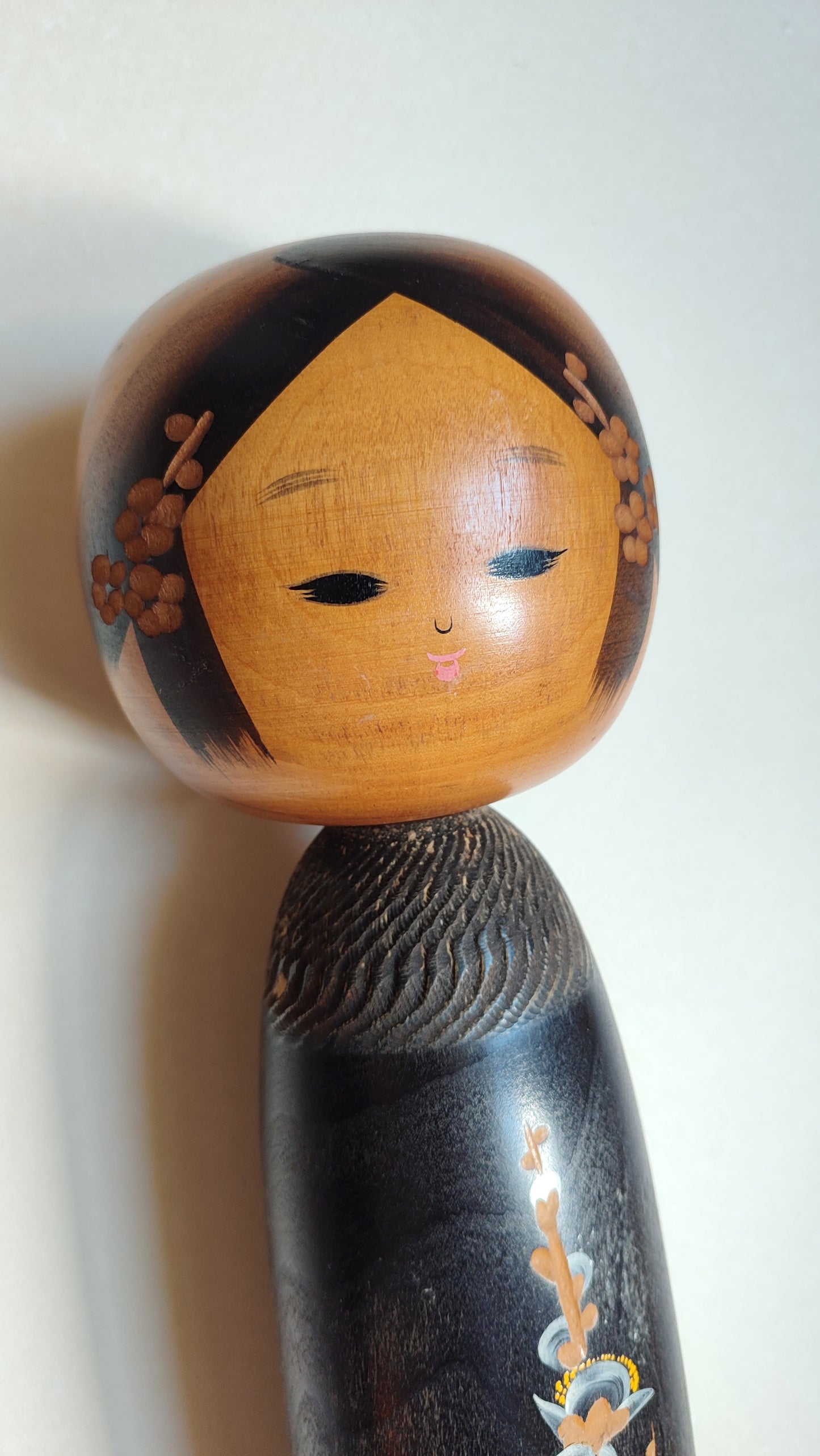 Trés grande poupée japonaise en bois "Kokechi" 450mm "Sato Koson"