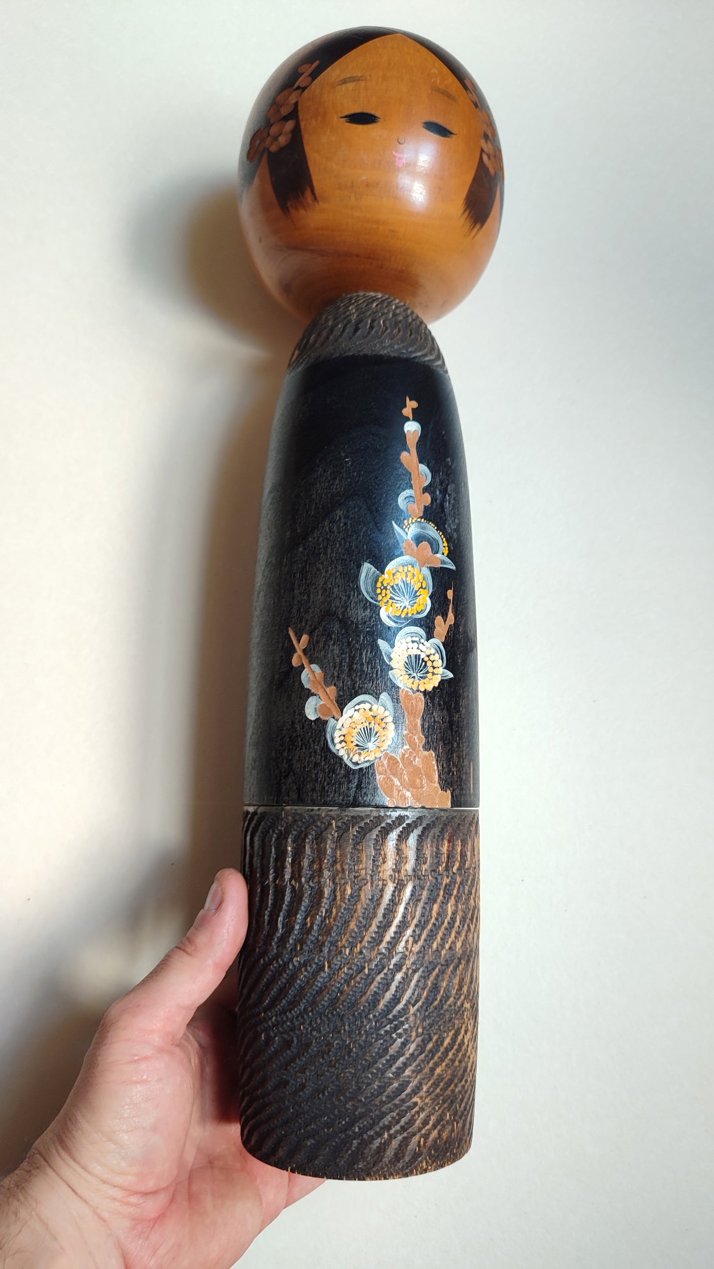 Trés grande poupée japonaise en bois "Kokechi" 450mm "Sato Koson"