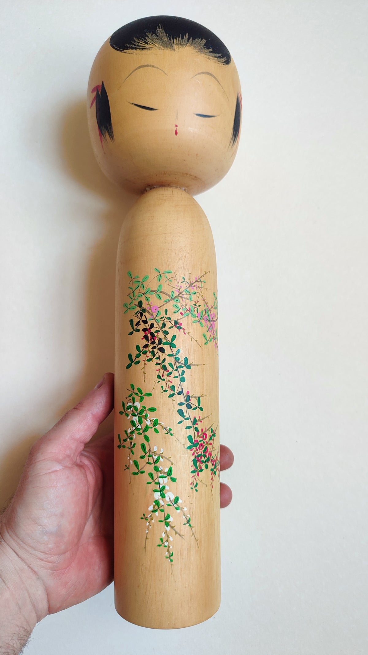 Trés grande poupée japonaise en bois "Kokechi" 370mm "Onodera Koraku"