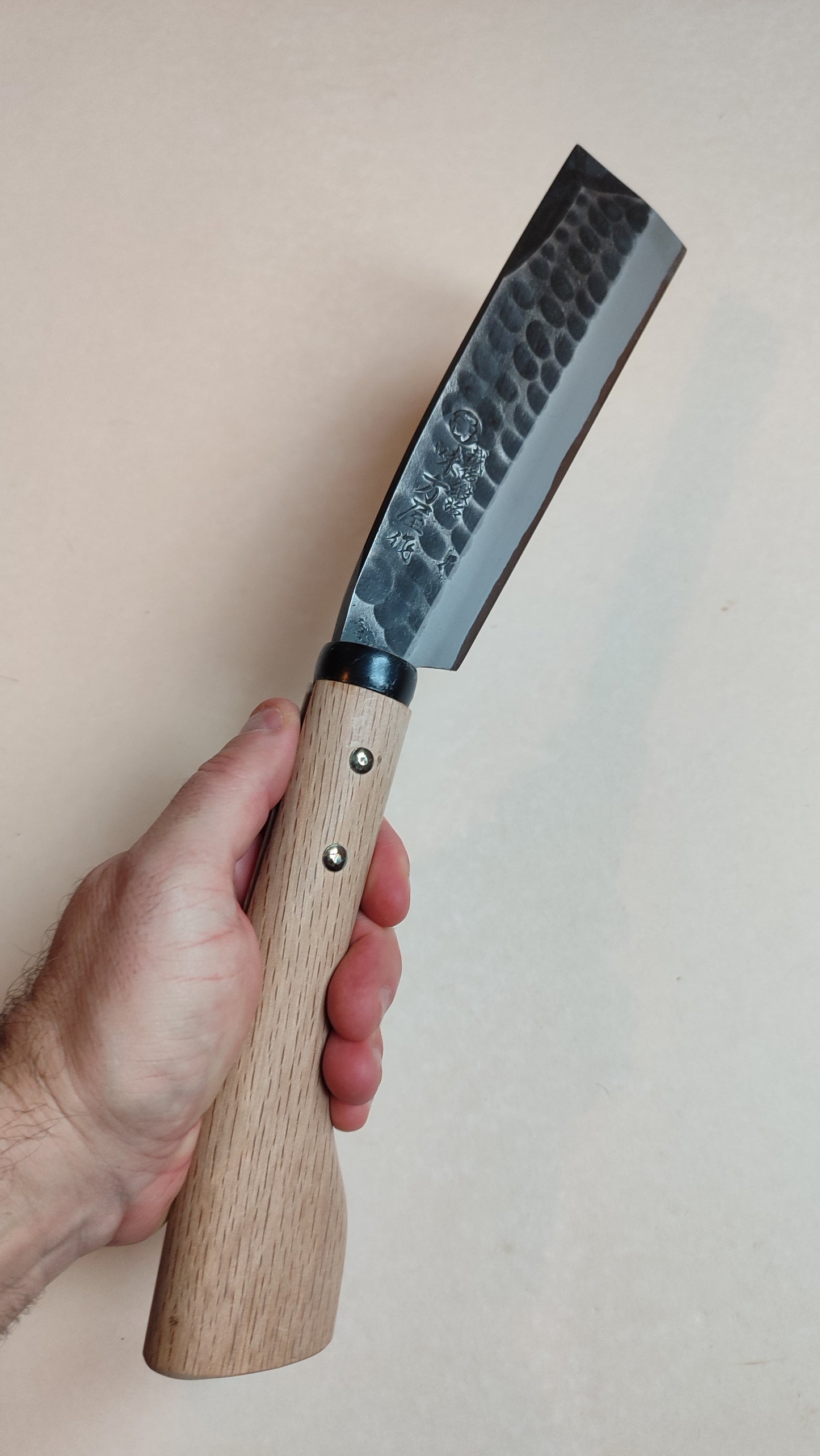 Hachette japonaise "Nata" 165mm "Ajikataya" double biseaux