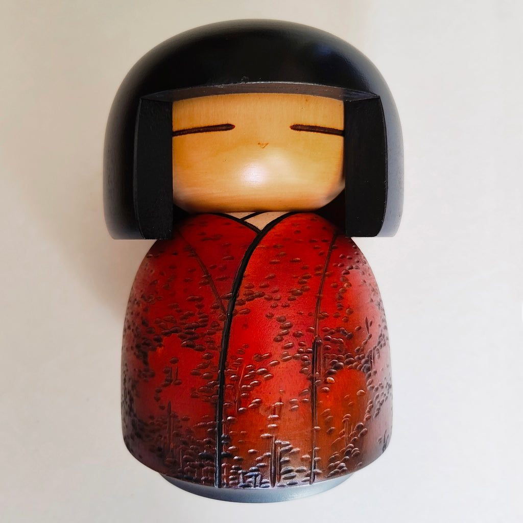 Large poupée japonaise en bois "Kokeshi-Gumma" 160mm "Kisaku"