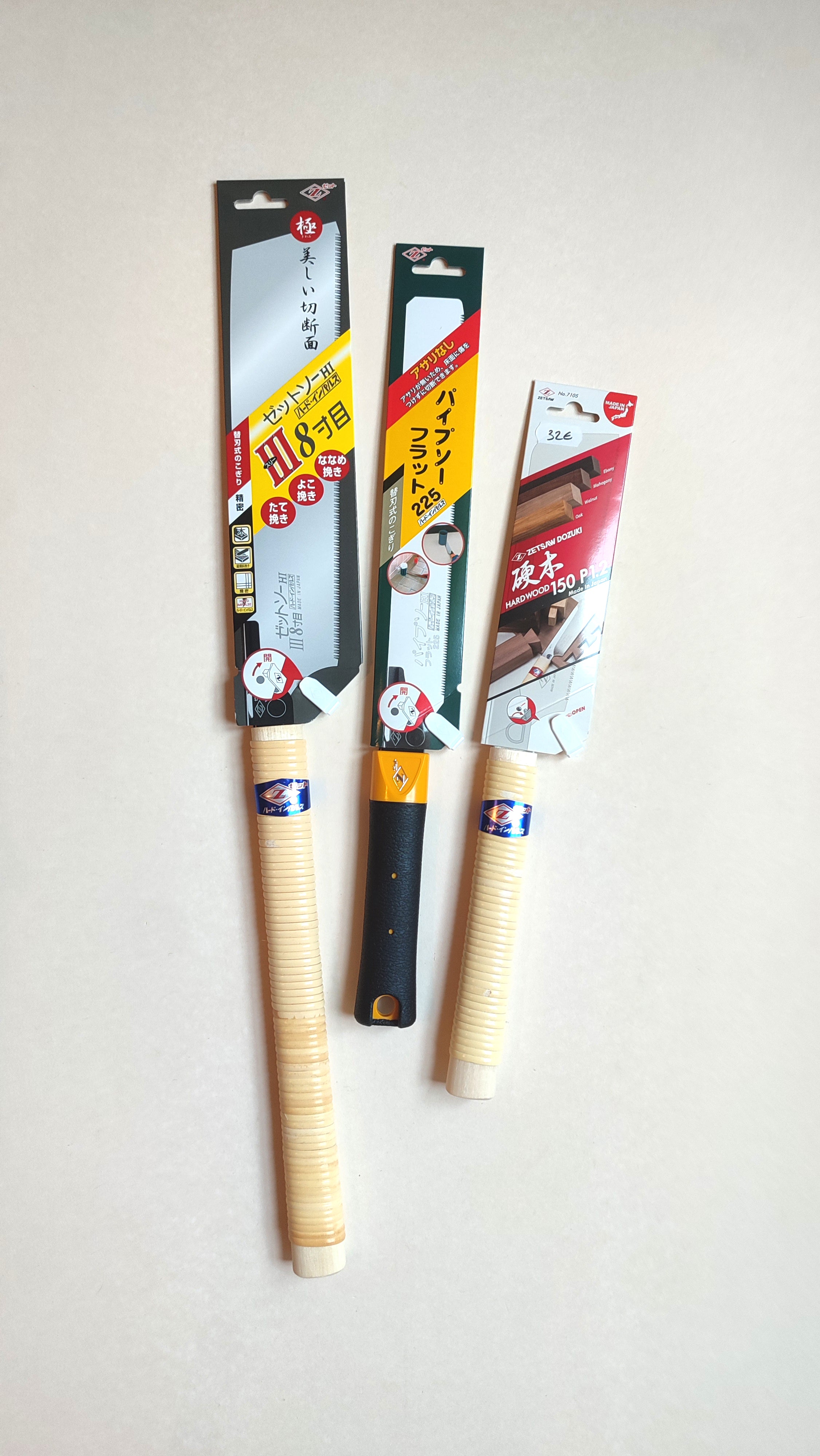 Set de scies japonaises:  Kataba+ Dozuki + Kugihiki