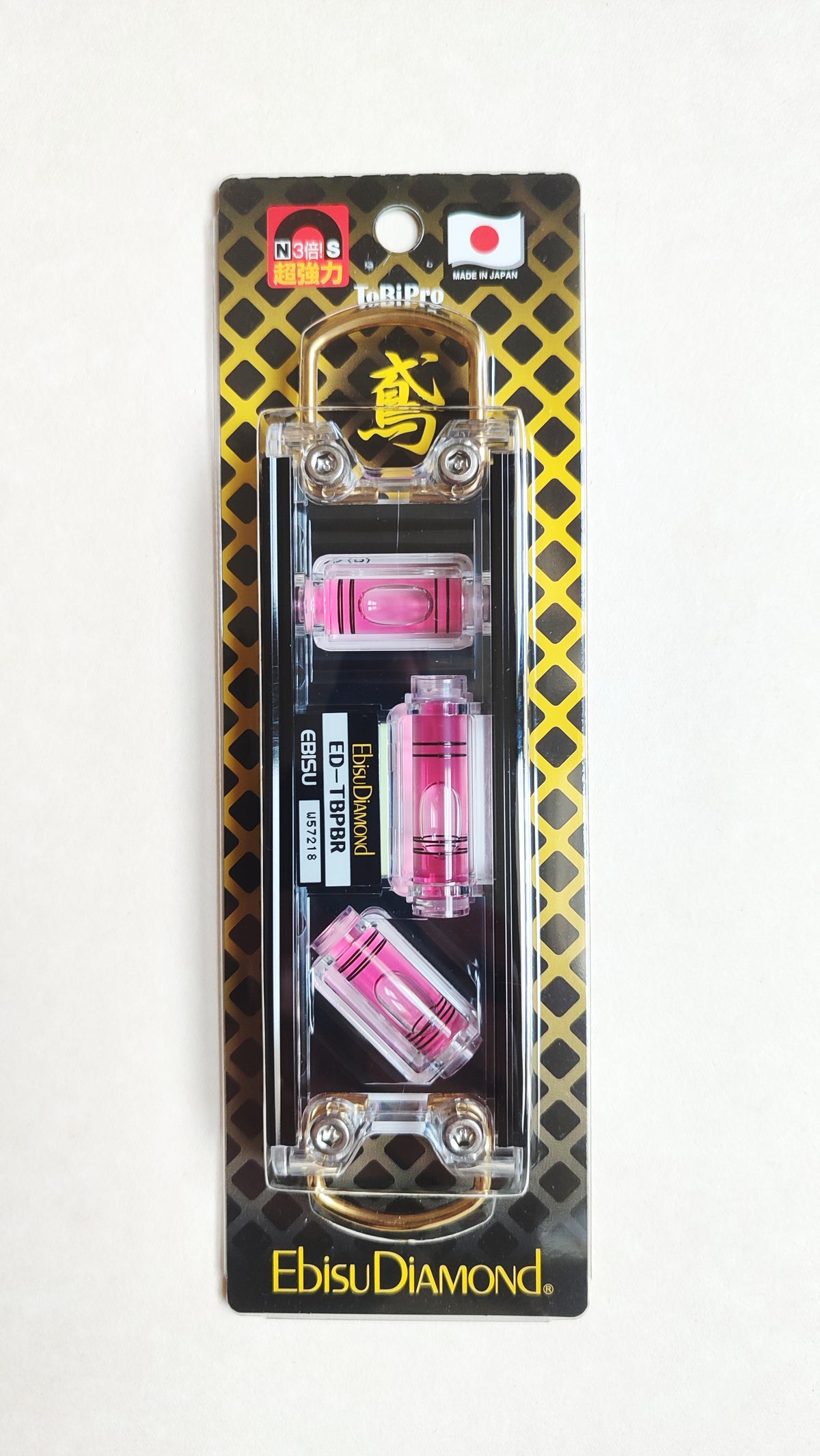 Niveau à bulle magnétique "Ebisu" Pink/Black