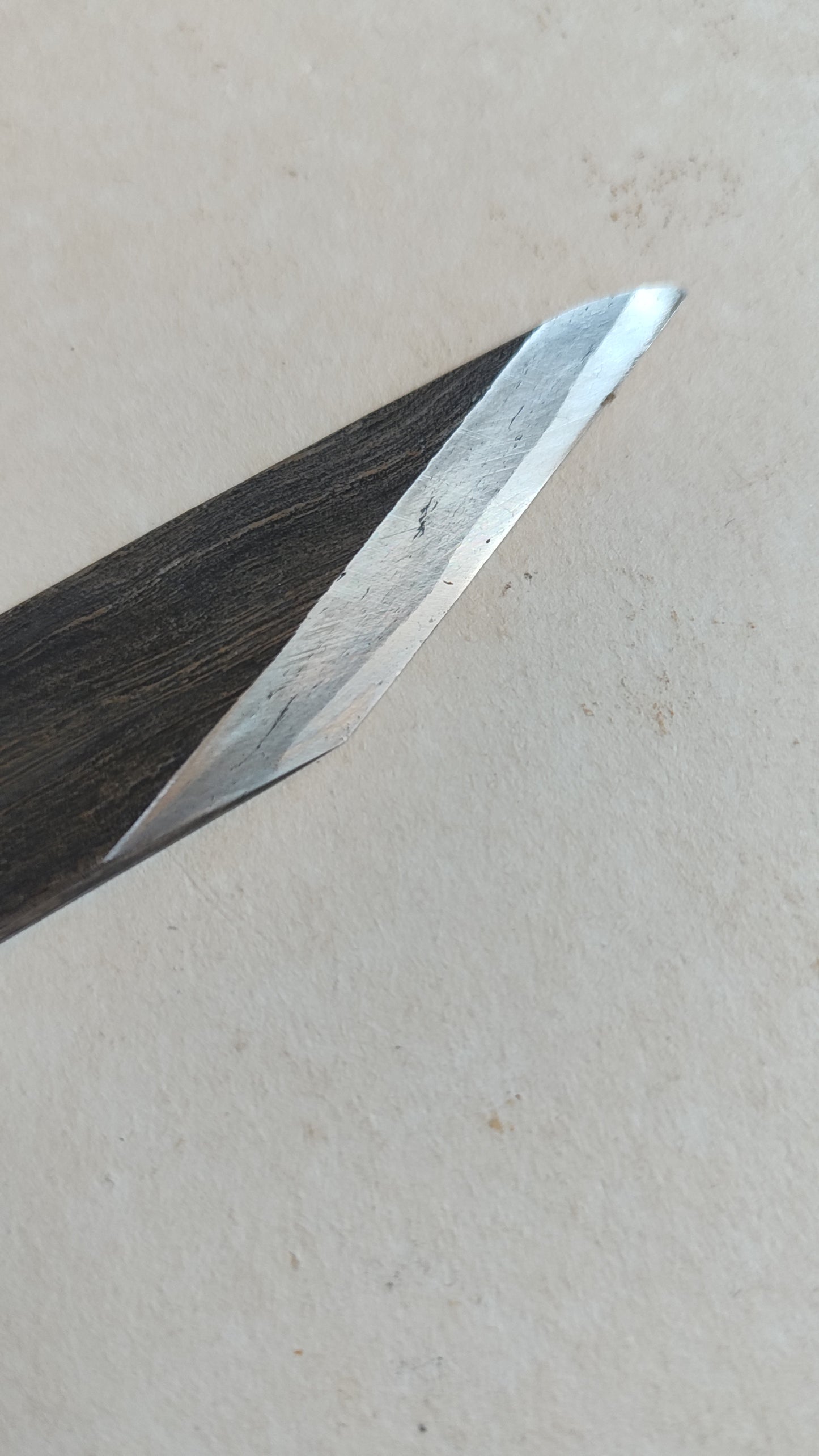 Magnifique couteau japonais type tranchet "Kiridashi" 22mm "Keizan Ishibashi"