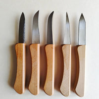 Set de cinq couteaux de sculpteur japonais "Mikihisa"