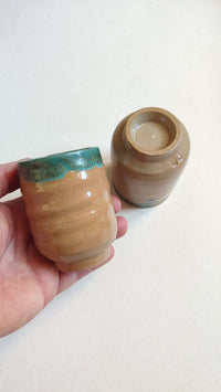 Paire de tasses à thé céramique de style "Mino" 80mm "Agano Yaki"