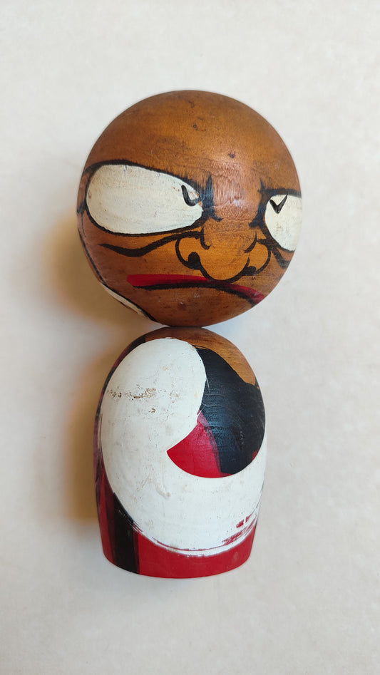 Poupée japonaise "Kokechi" en bois 155mm "Daruma"