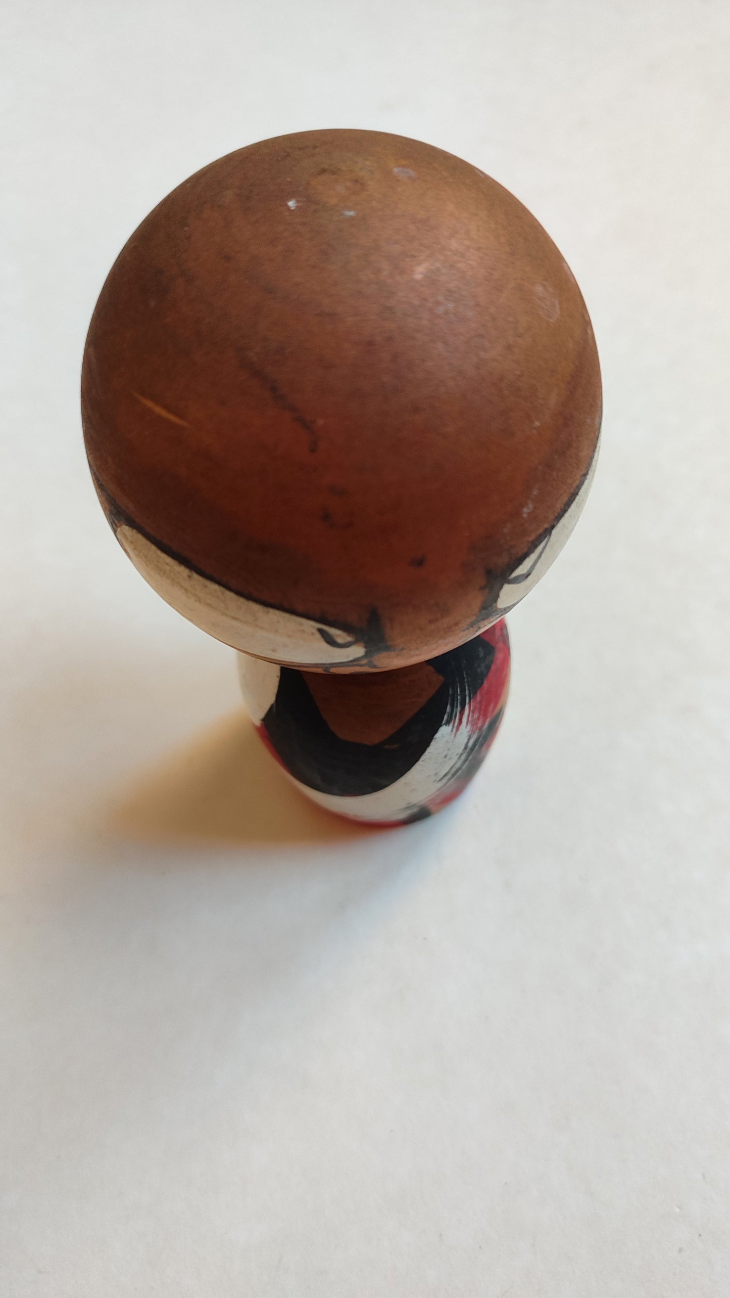 Poupée japonaise "Kokechi" en bois 155mm "Daruma"