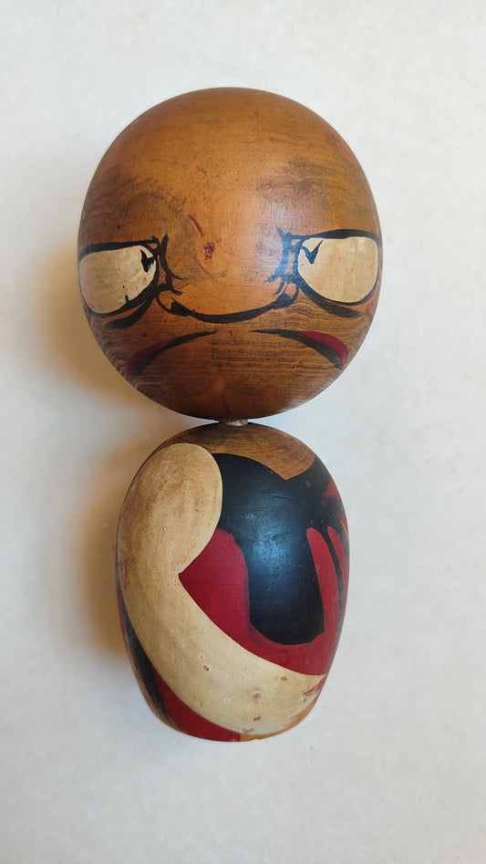 Grande poupée japonaise "Kokechi" en bois 180mm "Daruma"