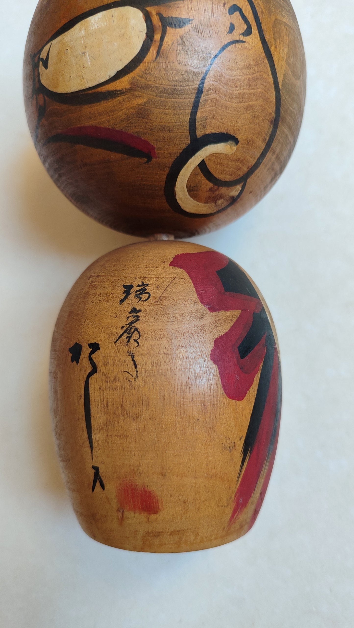 Grande poupée japonaise "Kokechi" en bois 180mm "Daruma"