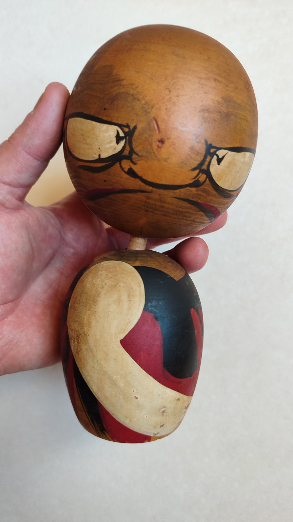 Grande poupée japonaise "Kokechi" en bois 180mm "Daruma"