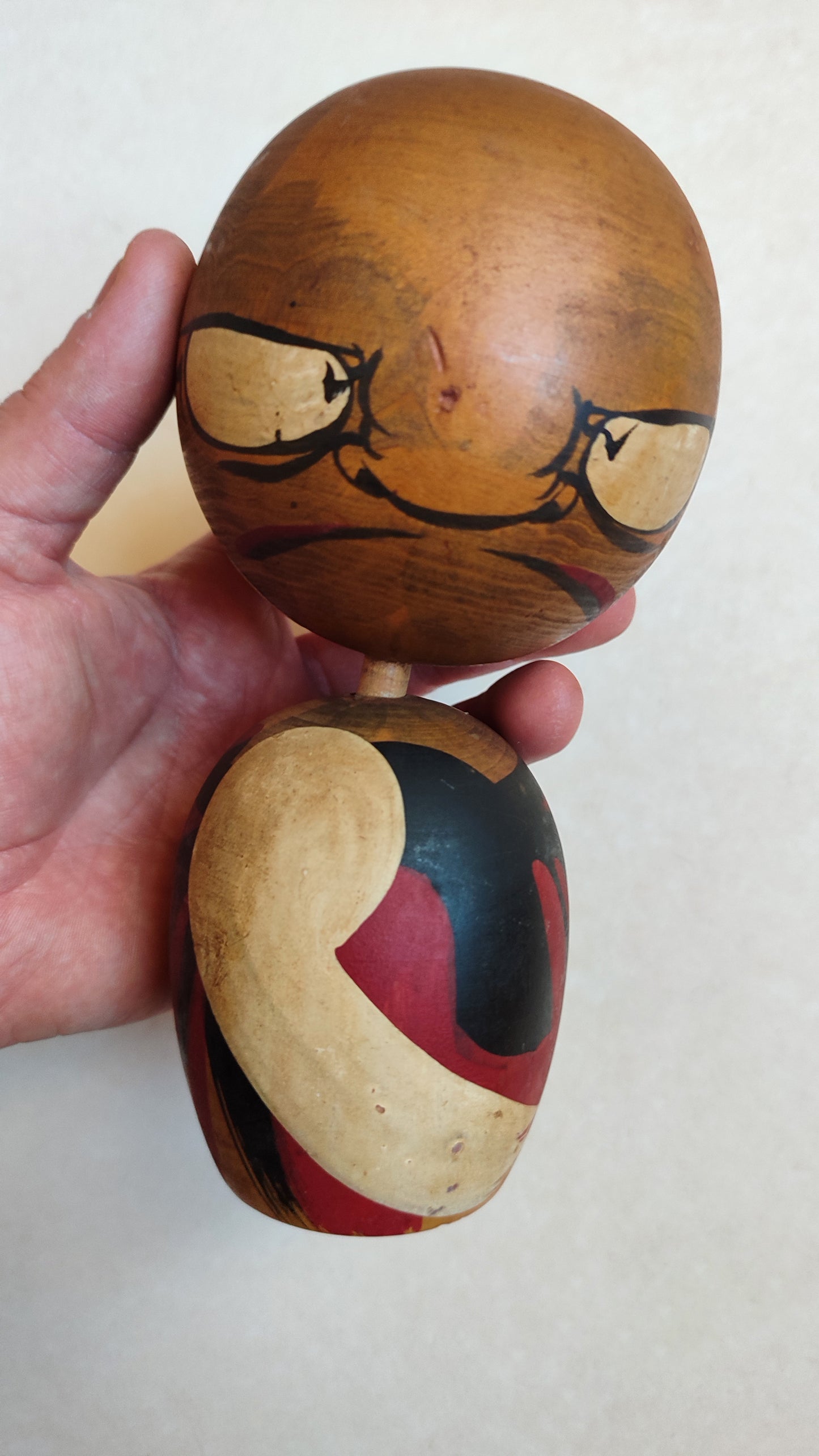 Grande poupée japonaise "Kokechi" en bois 180mm "Daruma"