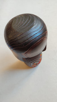 Poupée japonaise "Kokechi" en bois brûlé "Yakisugi" 190mm