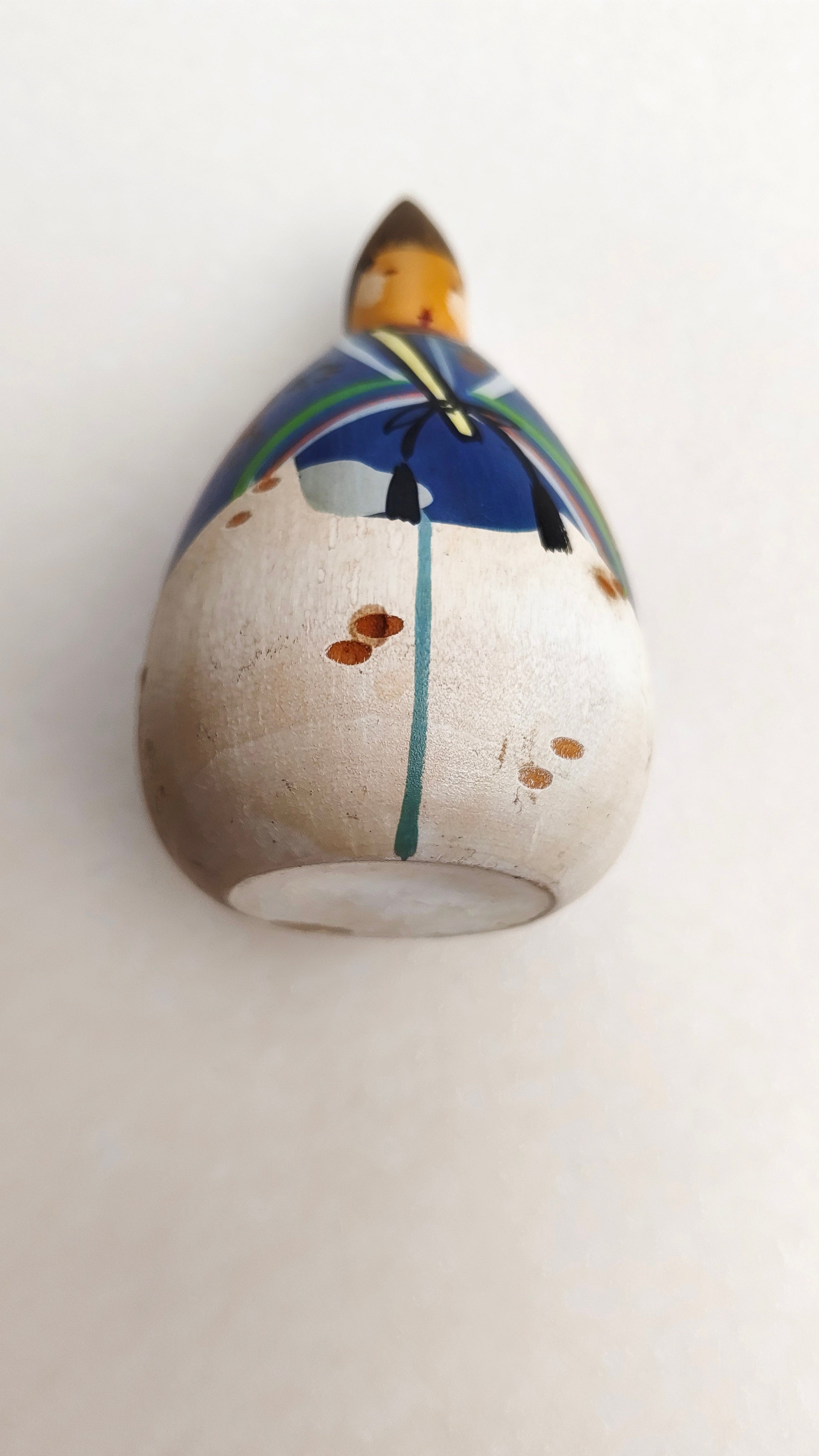Couple de poupées japonaises en bois "Kokechi" 115mm "Wang Jiang Fukushima"