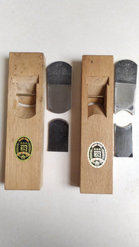 Magnifique duo de rabots de forme japonais "Uchimaru & Sotomaru Kanna" 36 et 42mm