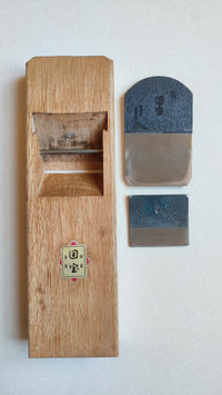 Rare rabot japonais vintage "Hira Kanna" 70mm "Fukusaburo" trésor national