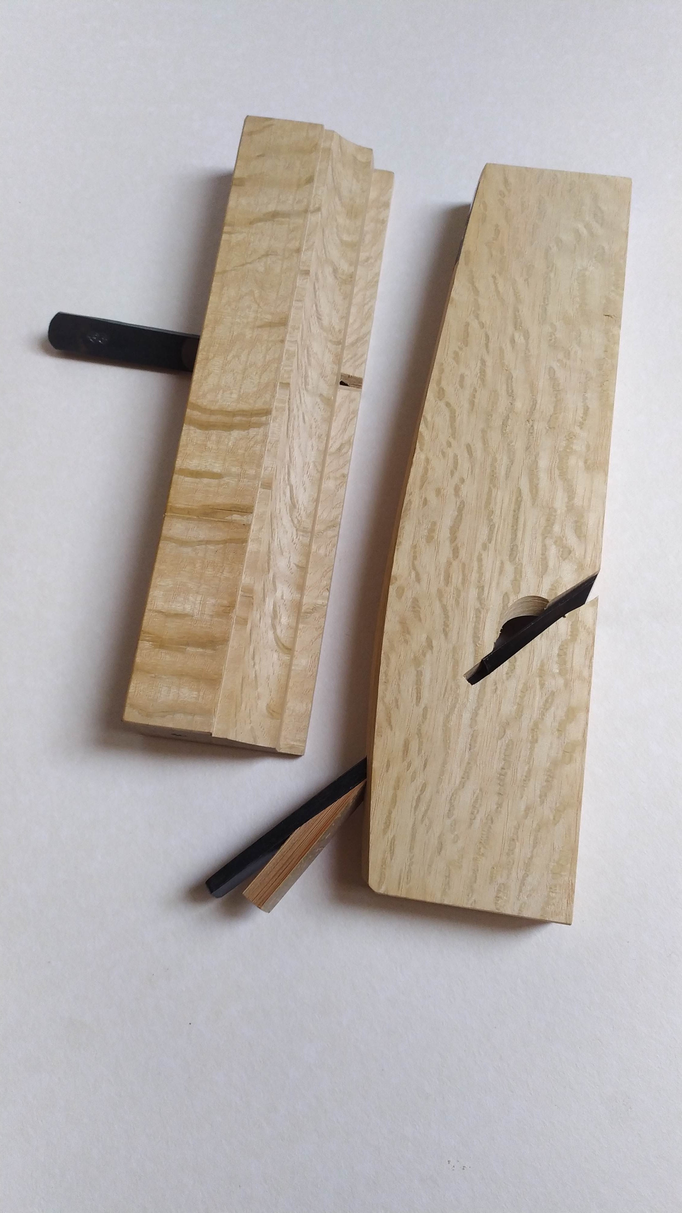 Duo de rabot japonais type Guillaume "Kushigata shakuri kanna & Hifukura kanna" 5 & 21mm