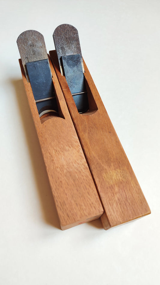 Magnifique duo de rabots de forme japonais "Sotomaru & Uchimaru Kanna" 27mm "Chojiro"