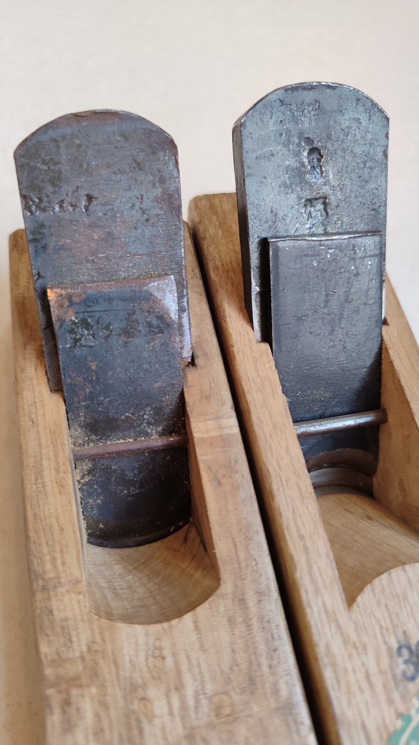 Paire de rabots de forme japonais "Uchimaru & Sotomaru Kanna" 30mm