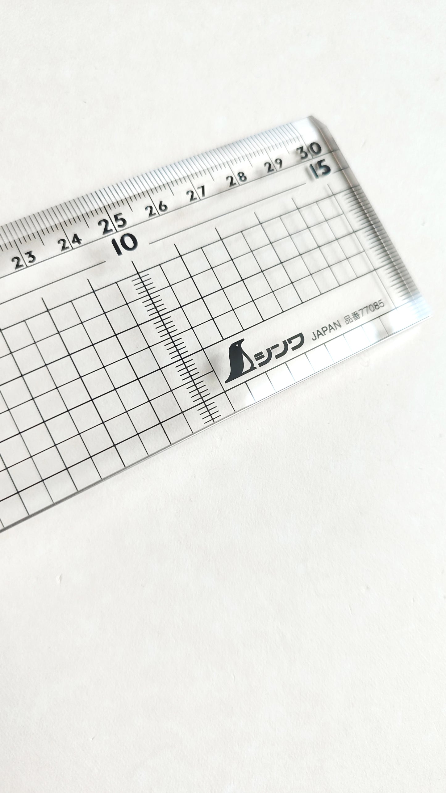 Règle de couture japonaise crystal 300mm "Shinwa"