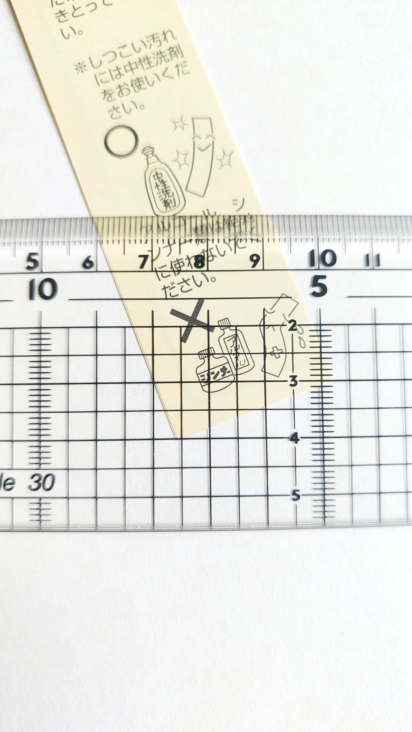 Règle de couture japonaise crystal 300mm "Shinwa"
