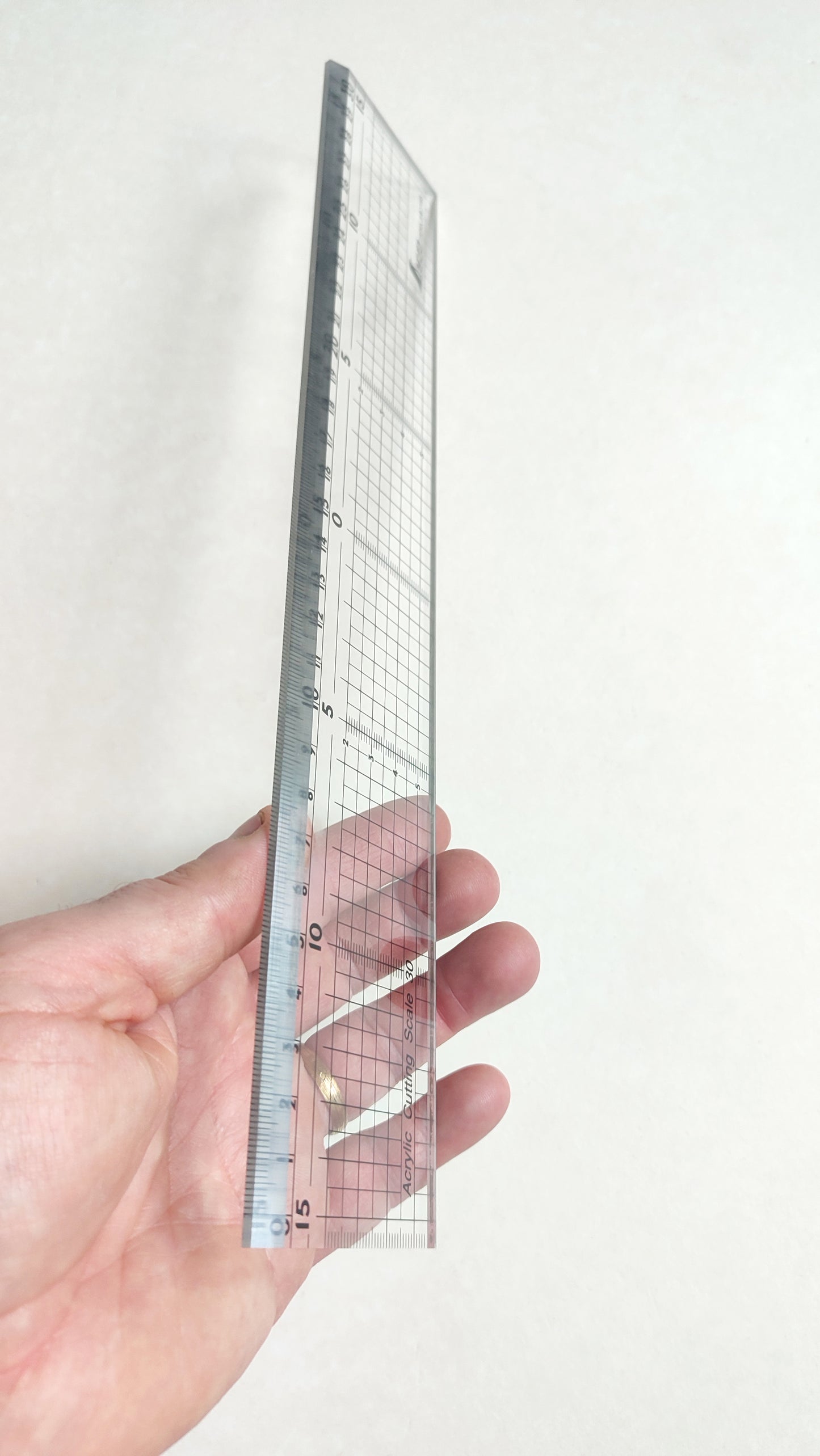 Règle de couture japonaise crystal 300mm "Shinwa"