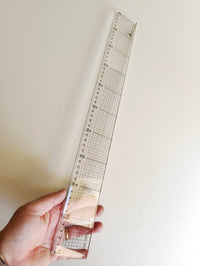 Règle de couture japonaise crystal 500mm "Shinwa"