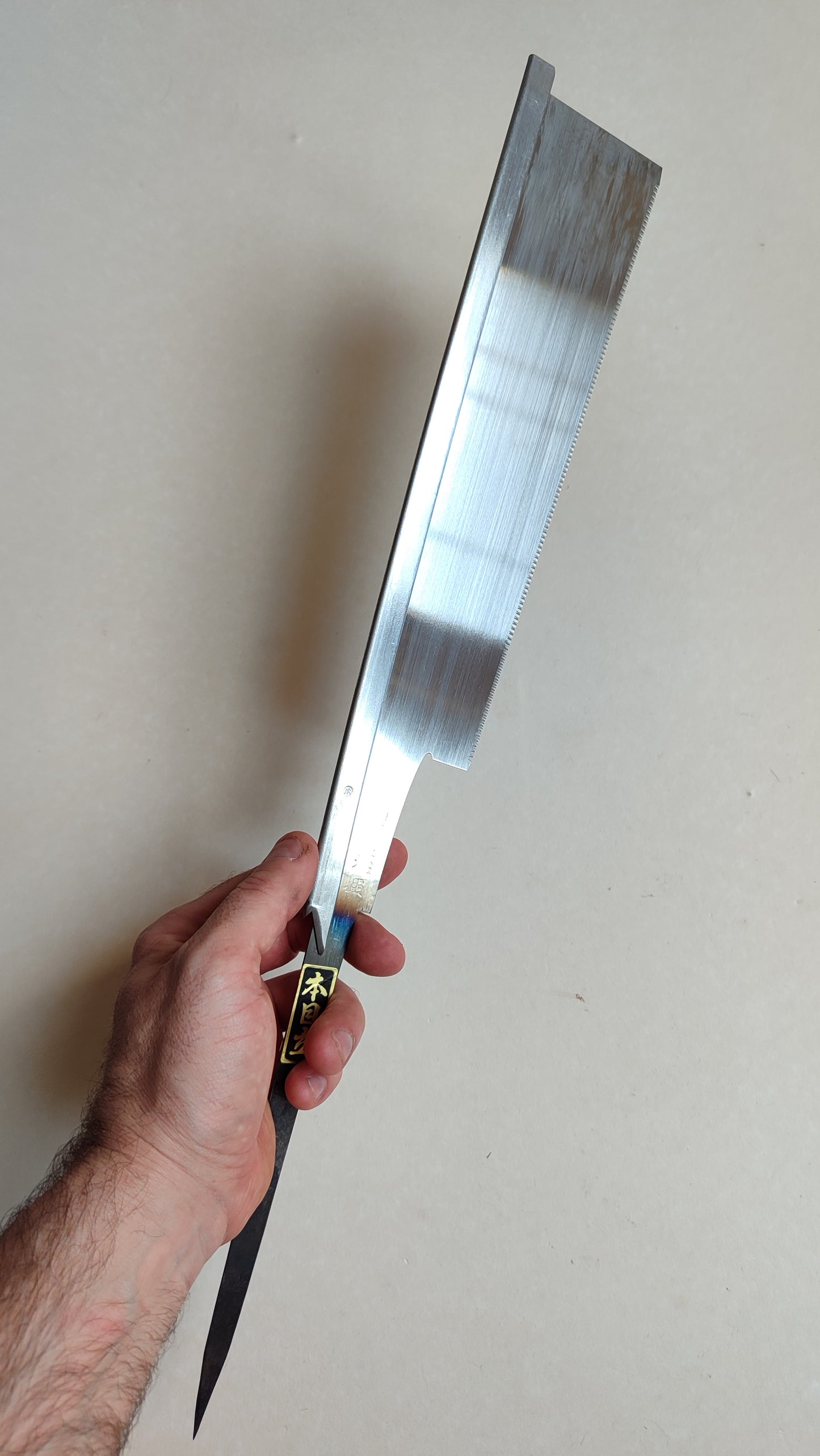 Rare Vintage Forged Japanese Saw "Dozuki Nokogiri" 240mm "Sadaharu Okabe"