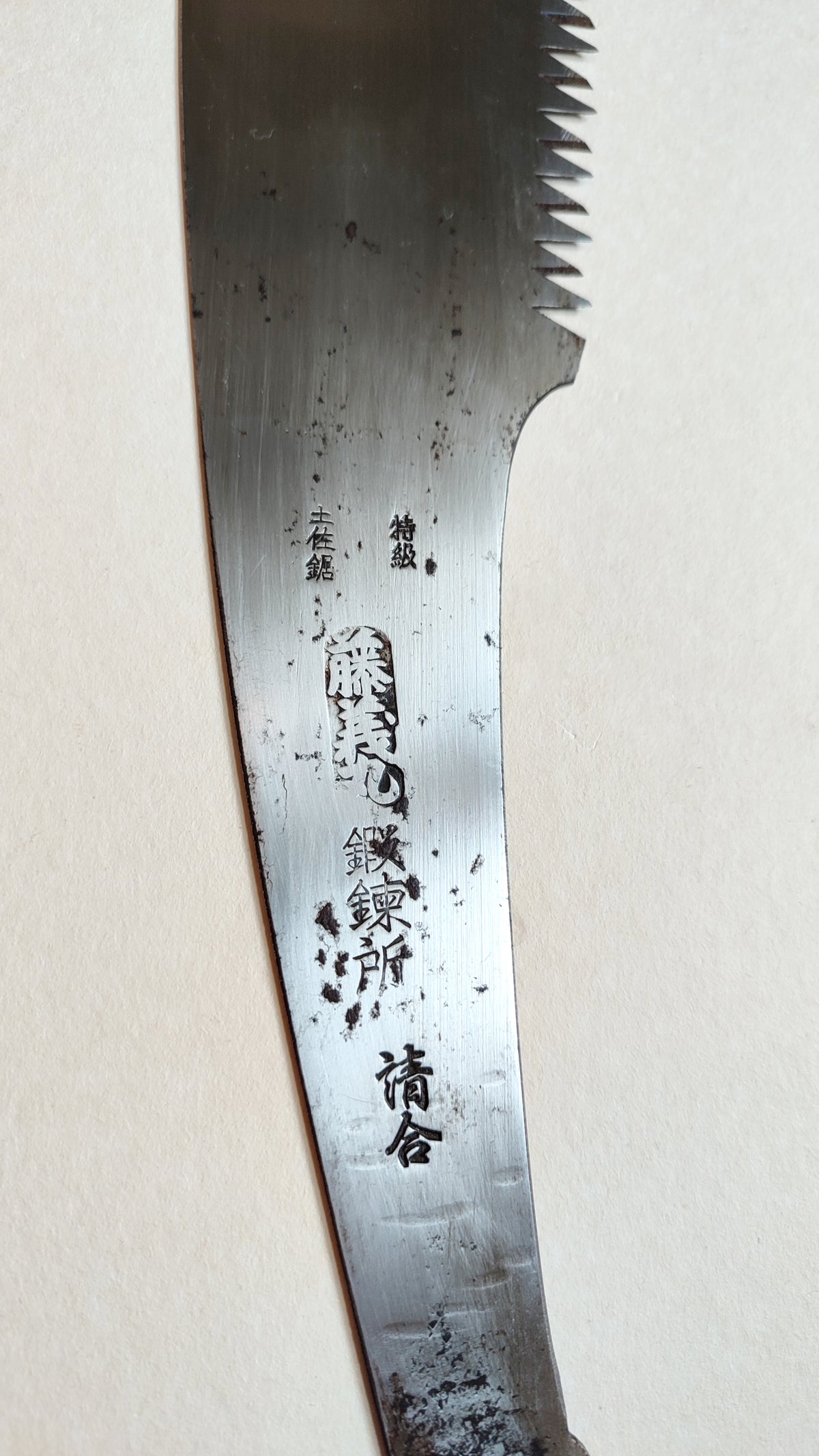 Très grande scie japonaise forgée "Temagori-nokogiri" 530mm "Misaka Hyojo"