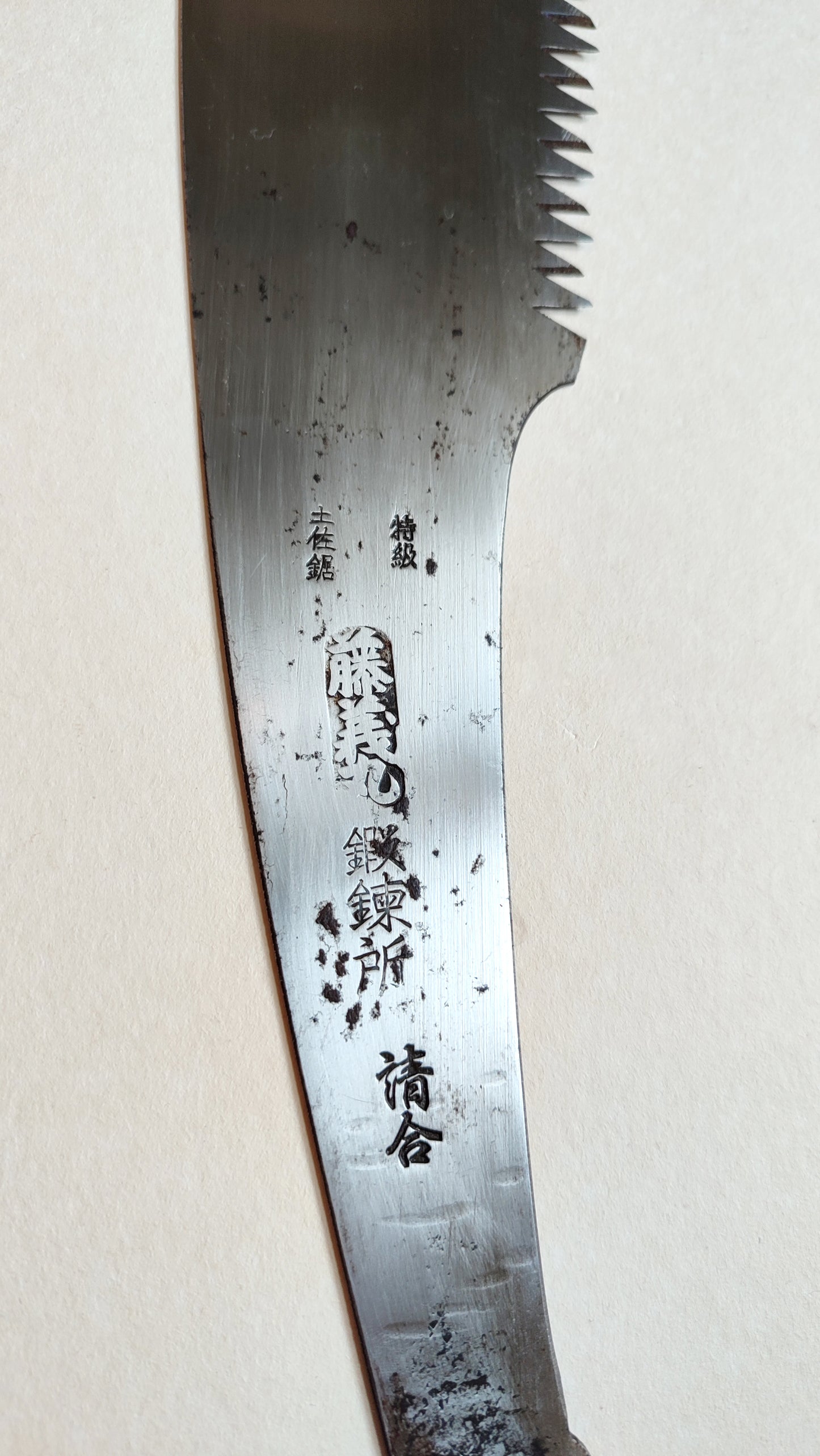Très grande scie japonaise forgée "Temagori-nokogiri" 530mm "Misaka Hyojo"