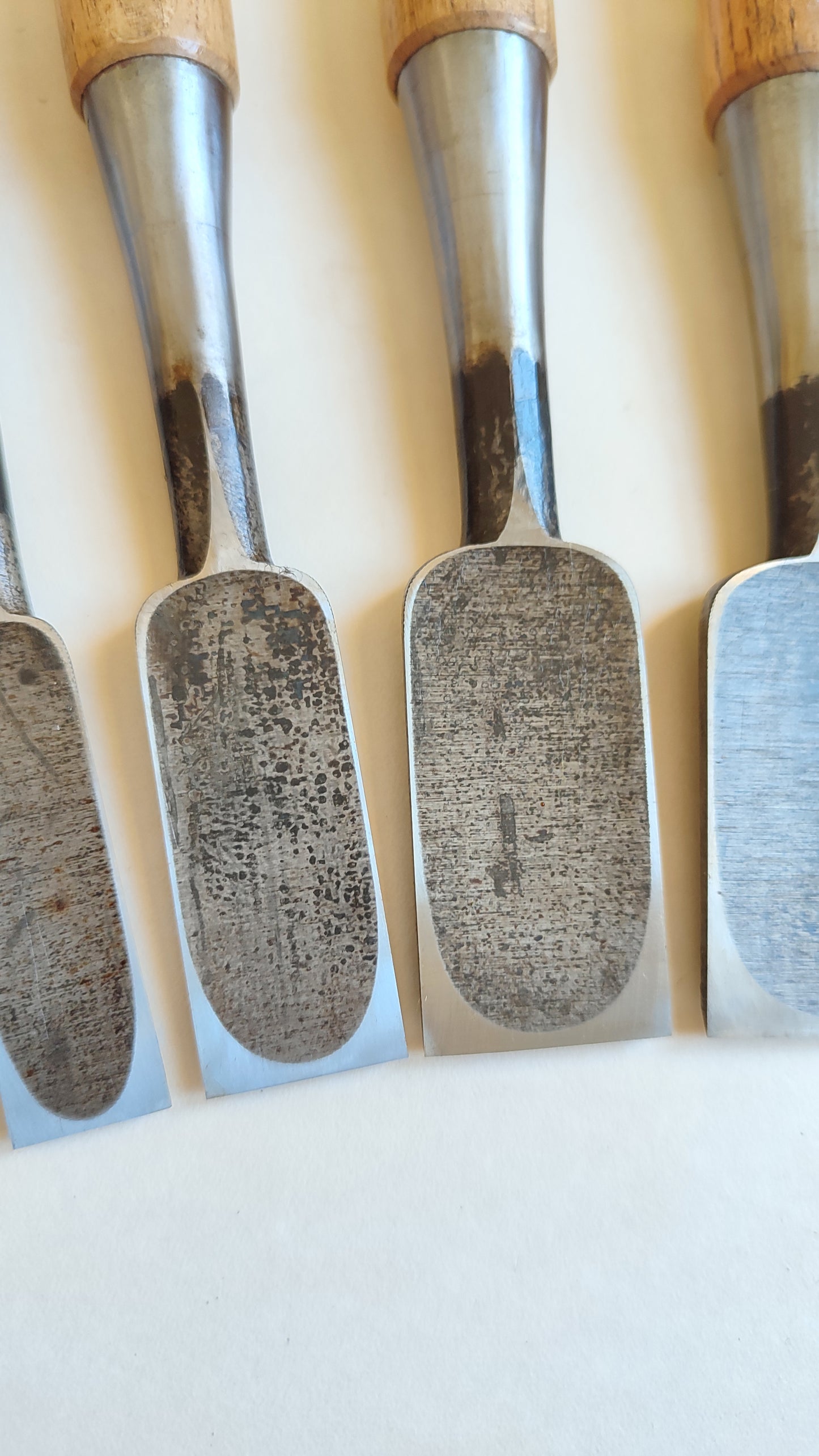 Rare set de ciseaux japonais "Oire Nomi" 3, 6, 9, 12, 15, 18, 24, 30, 36, 42mm "Yamahiro"