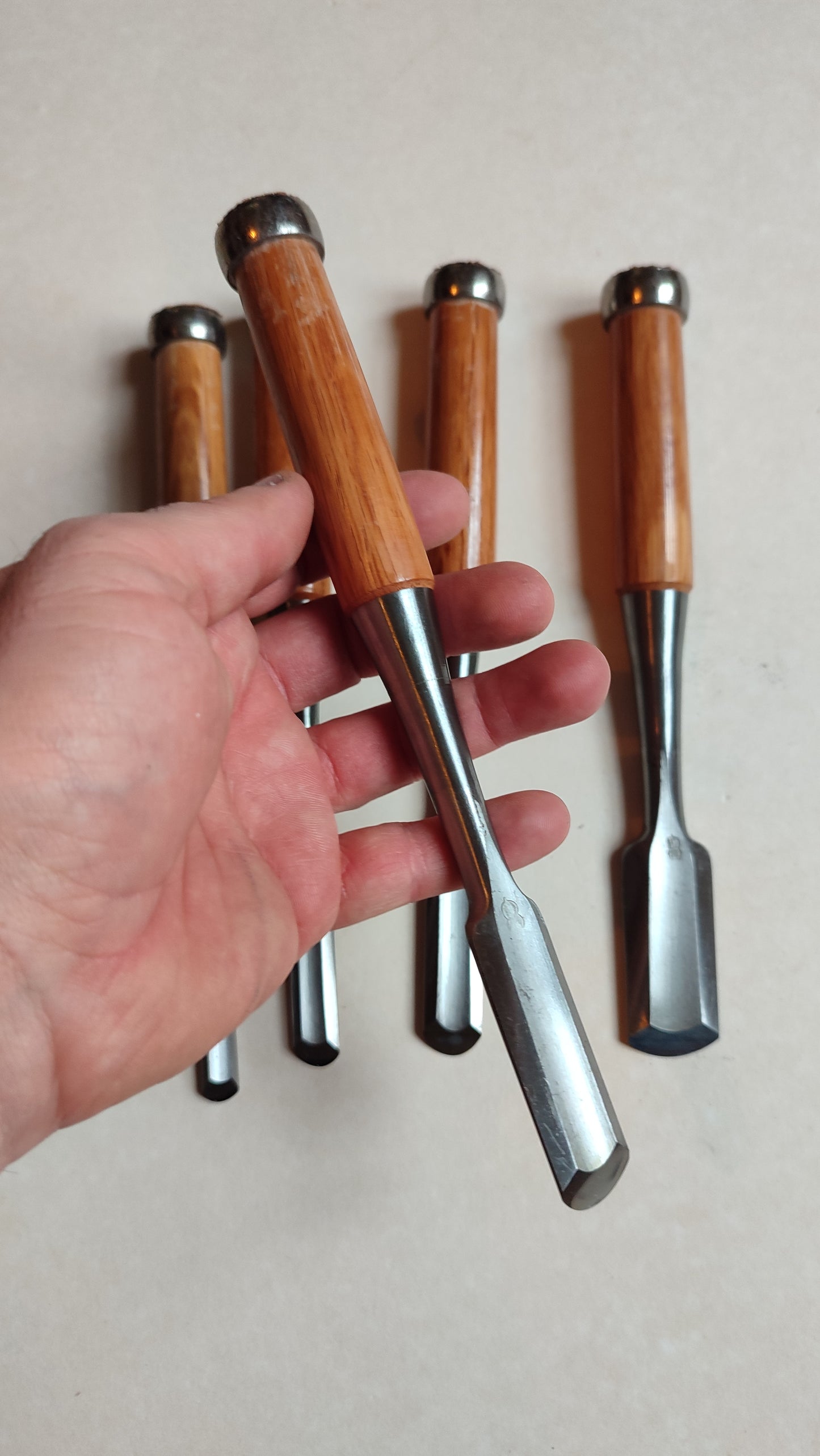 Set de gouges japonaises "Sotomaru Nomi" 9, 12, 15, 18, 24mm "Kenshin"