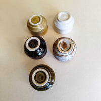 Set med fem temuggar i Mino-keramik 70 mm