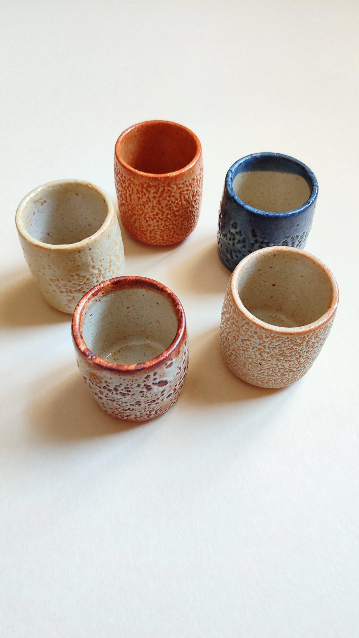 Set de cinq tasses à thé céramique "Kiyomizu-yaki" 70mm