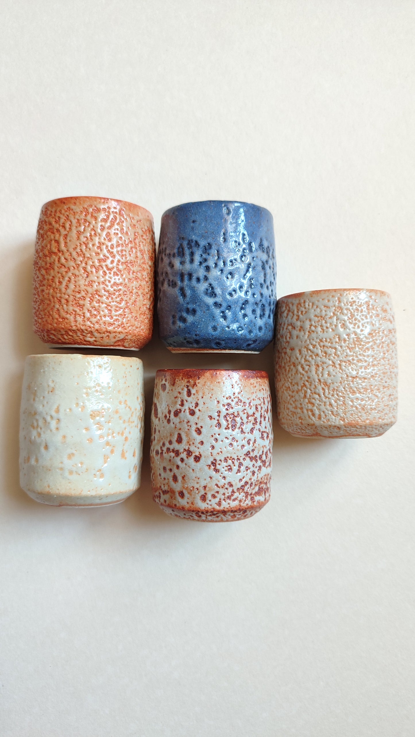 Set de cinq tasses à thé céramique "Kiyomizu-yaki" 70mm