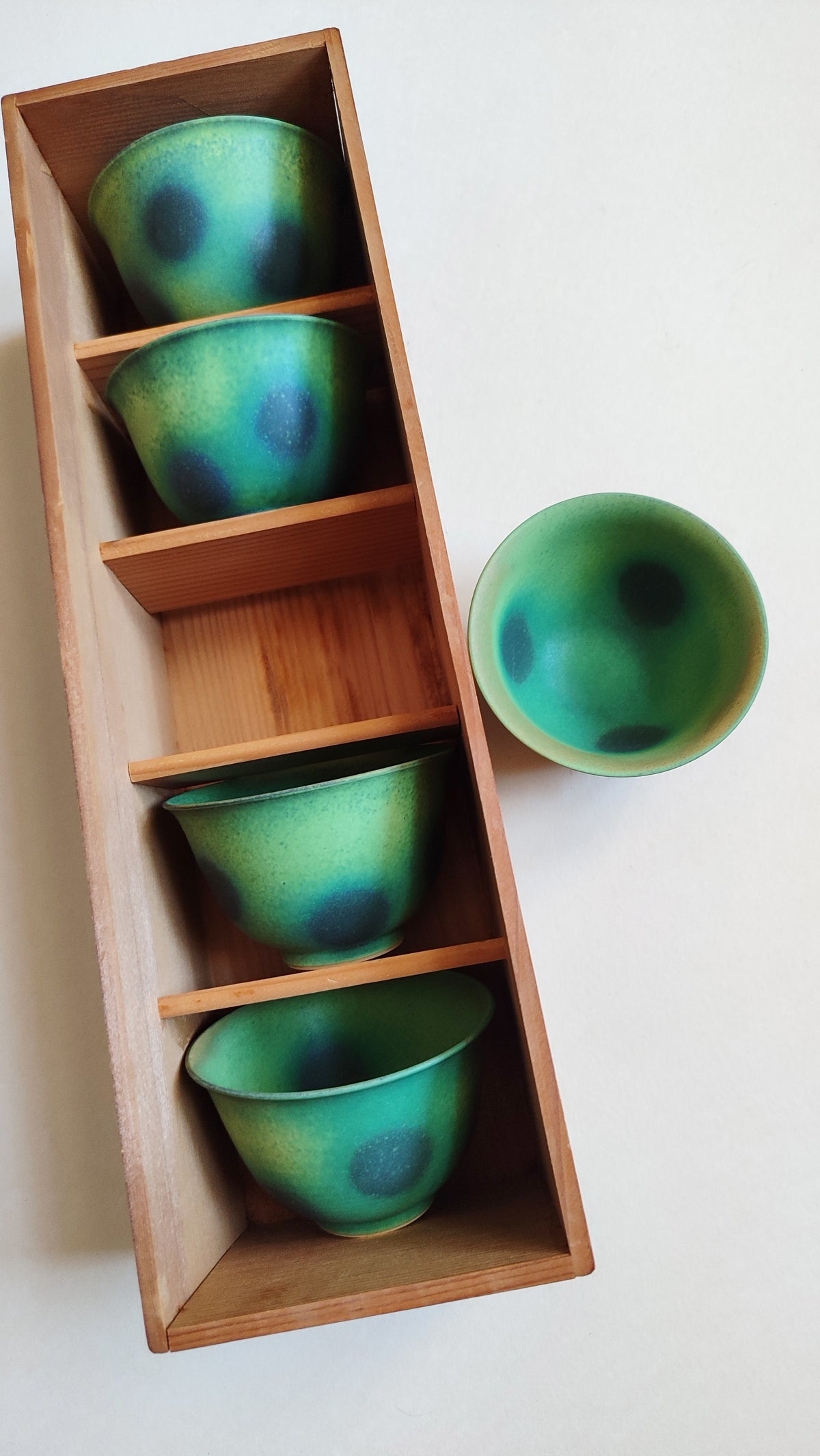 Set de tasses à thé céramique "Kiyomizu-yaki" 95mm
