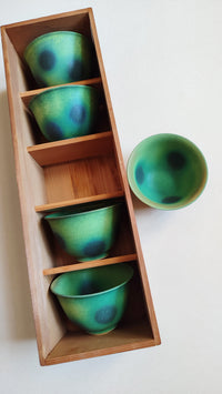 Set de tasses à thé céramique "Kiyomizu-yaki" 95mm