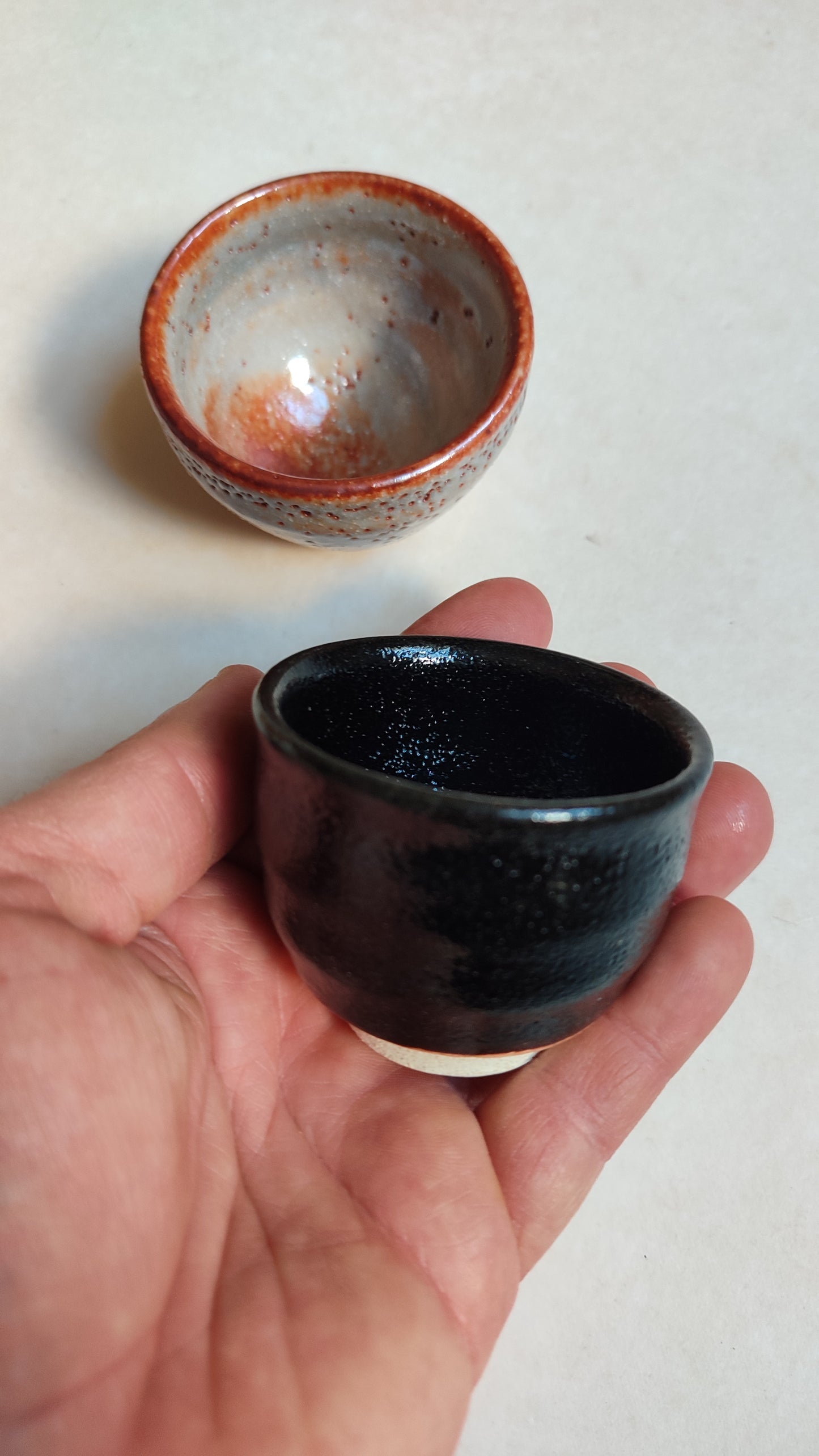 Paire de tasses à Saké céramique de "Mino" 45mm "Yoshiki Sugiura"