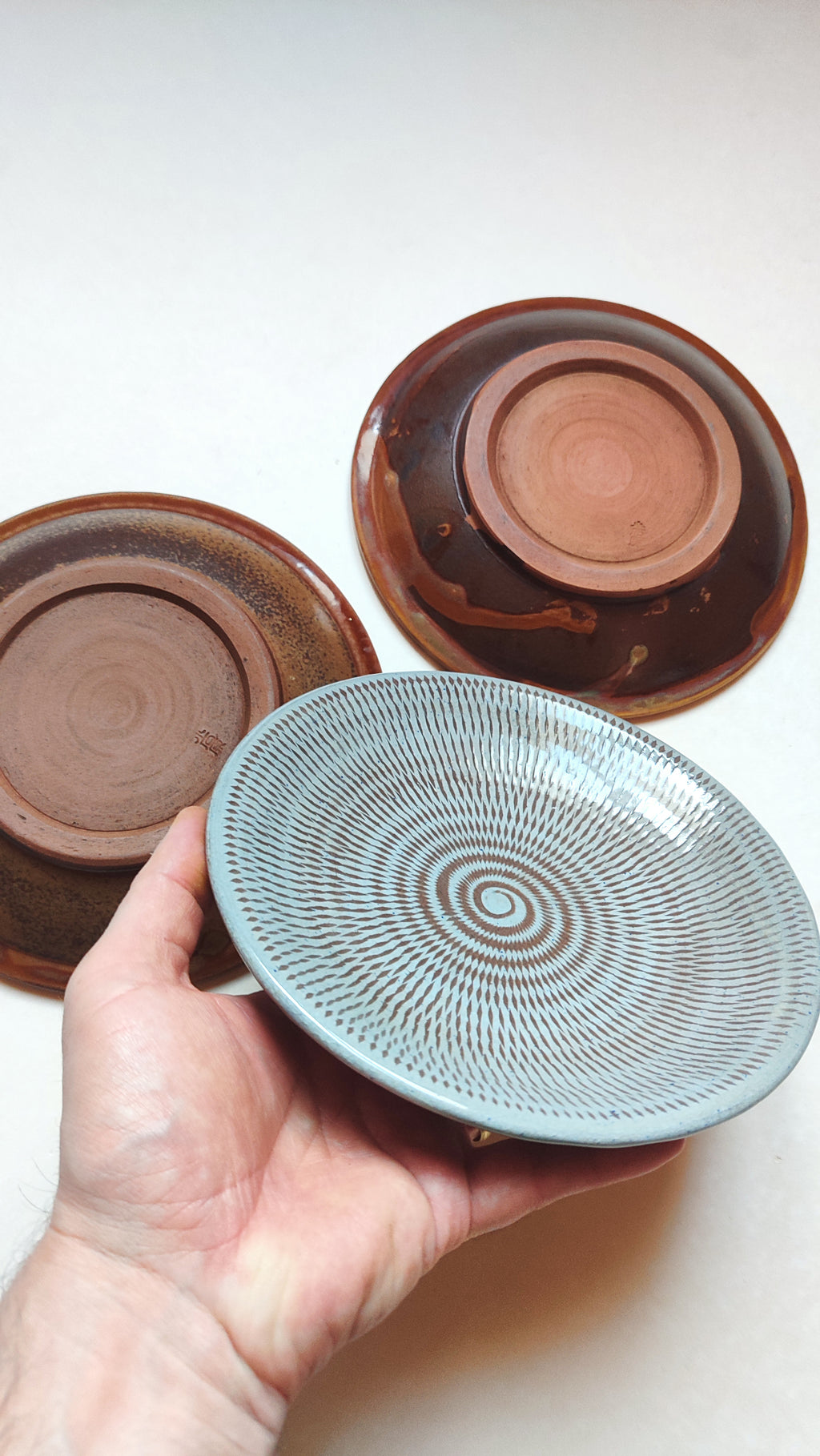 Trio d'assiettes céramique de Oishiwara 188mm