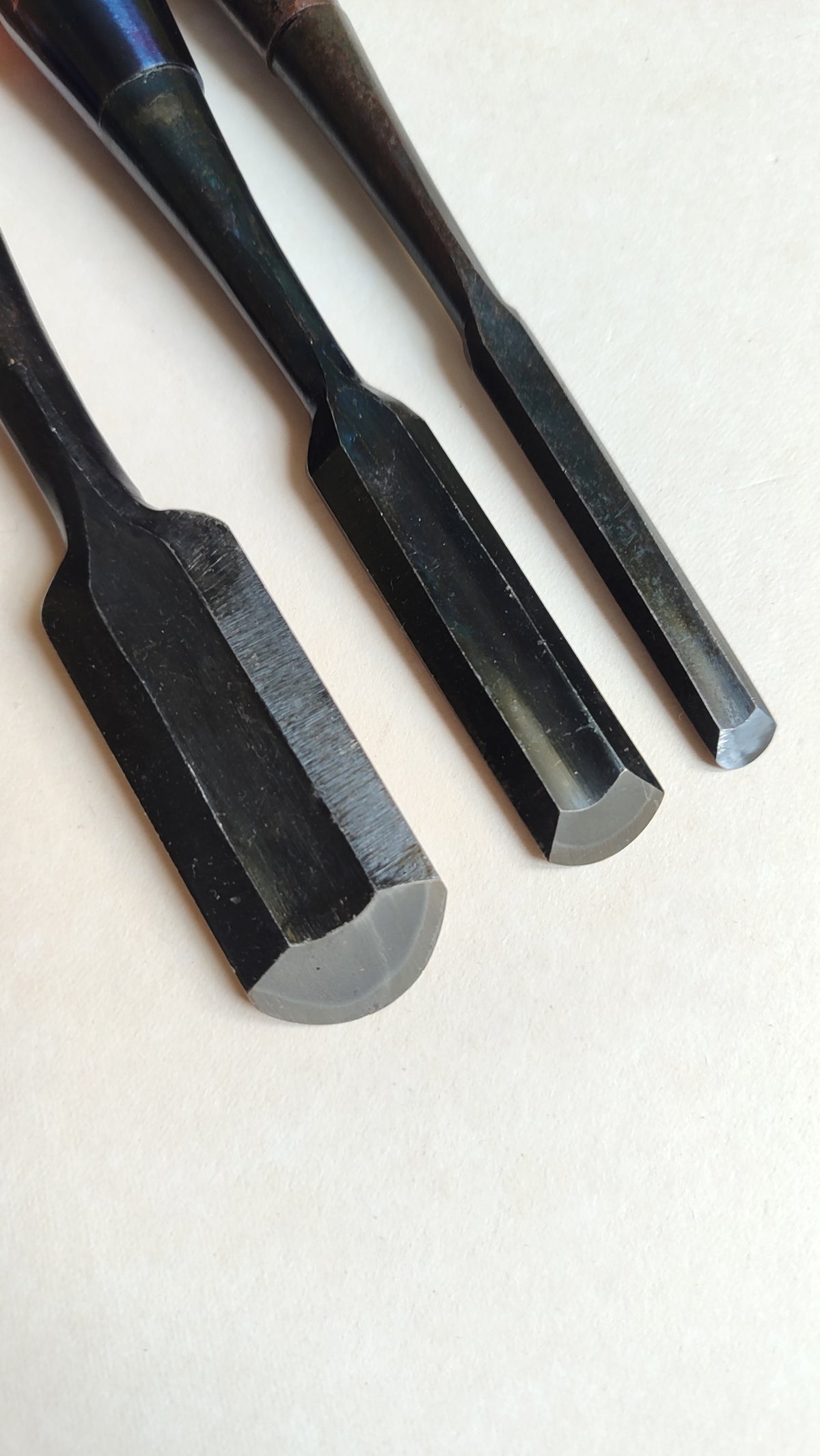 Trio de gouges japonaises "Sotomaru Nomi" 9, 15, 24mm