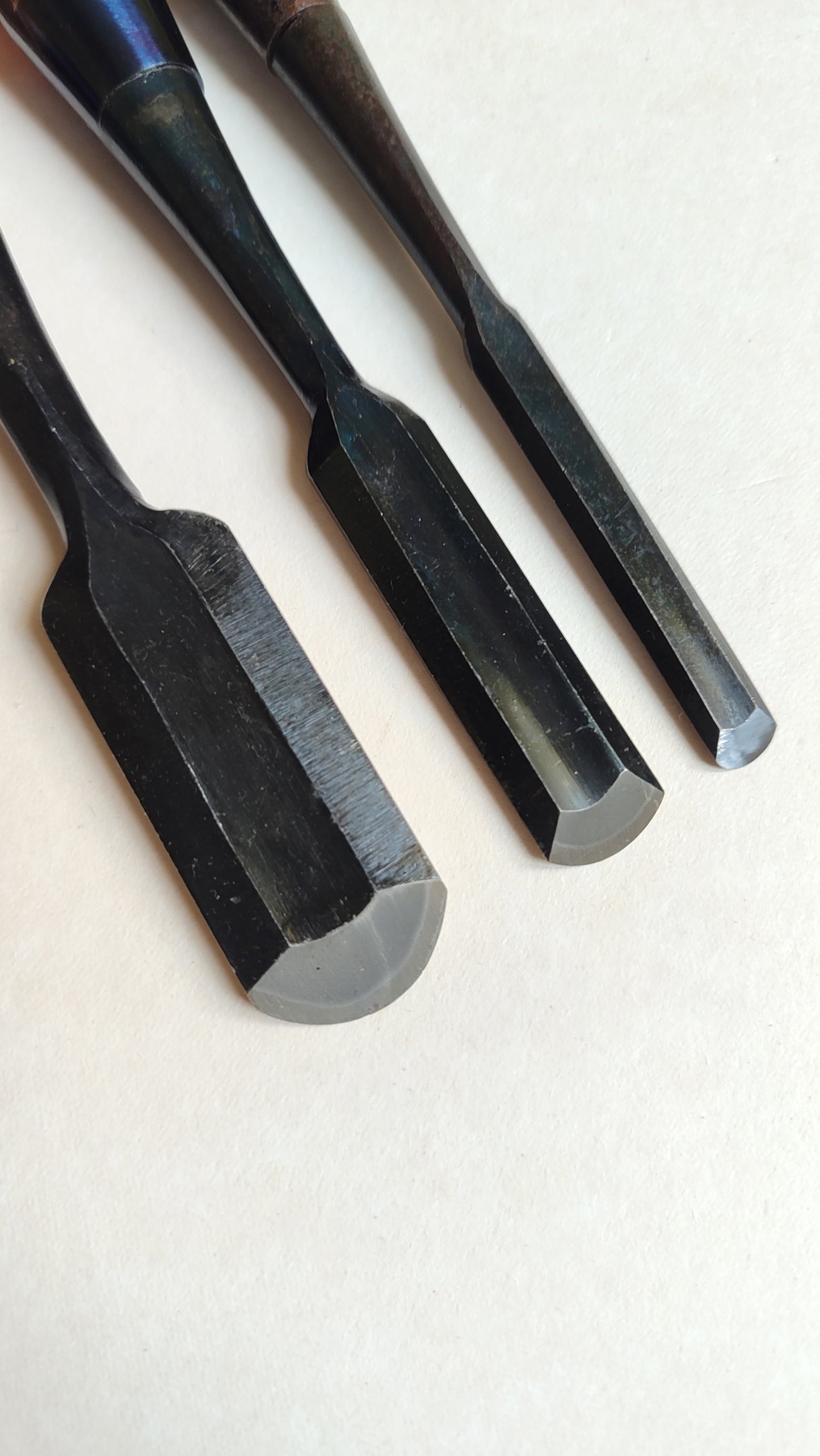Trio de gouges japonaises "Sotomaru Nomi" 9, 15, 24mm