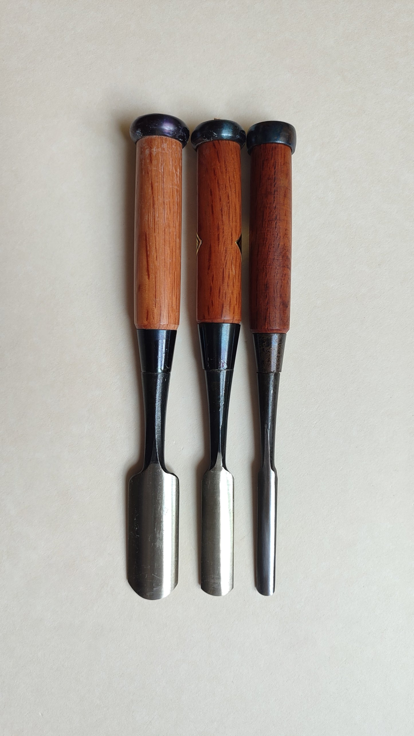 Trio de gouges japonaises "Sotomaru Nomi" 9, 15, 24mm